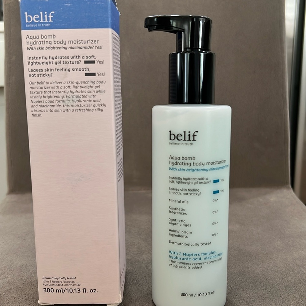 Belif Aqua Bomb hydrating body moisturizer NIB